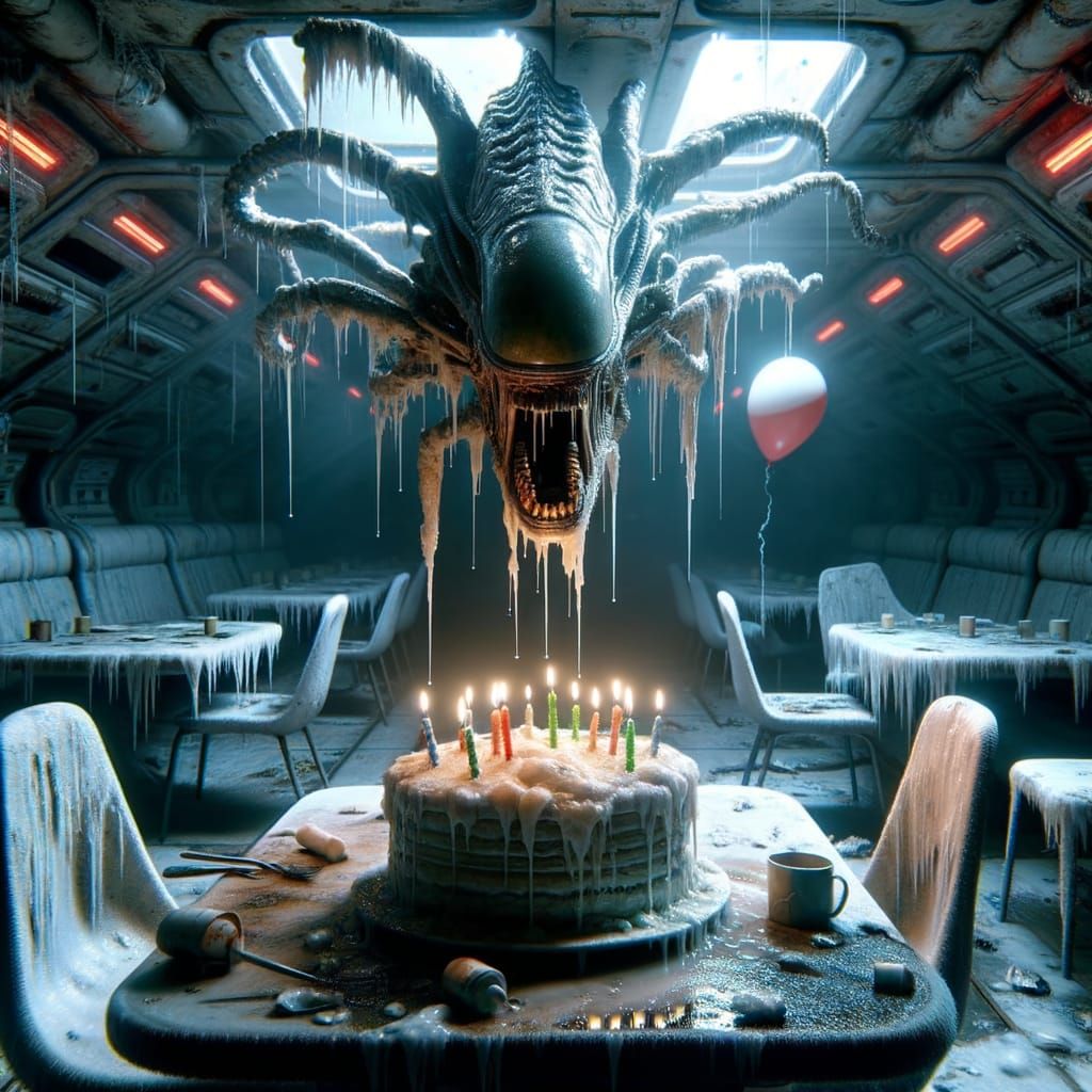 Horrifying Sci-Fi Horror Scene Inside Abandoned Spaceship