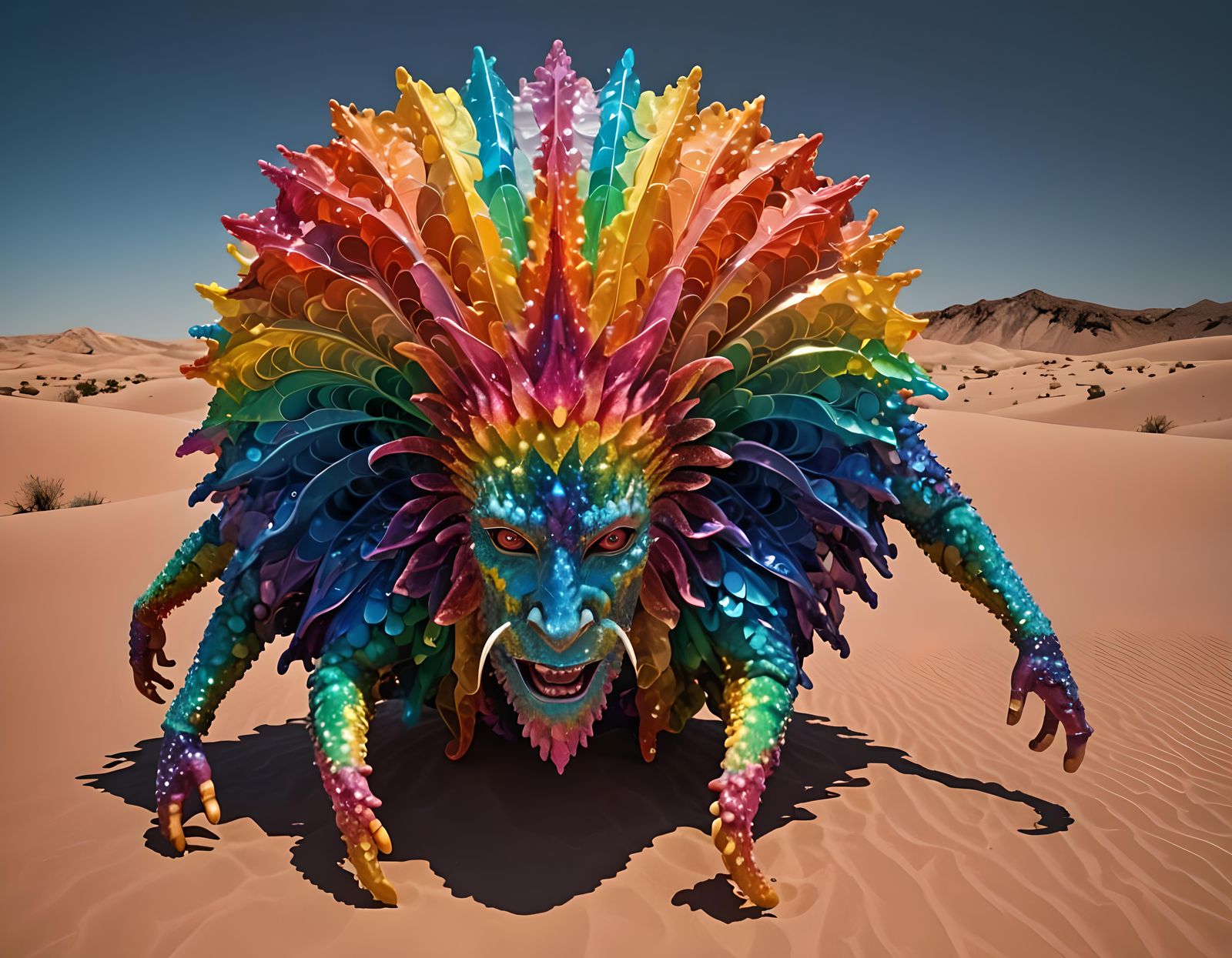 Futuristic Topography: Men's Bodies in Rainbow Light