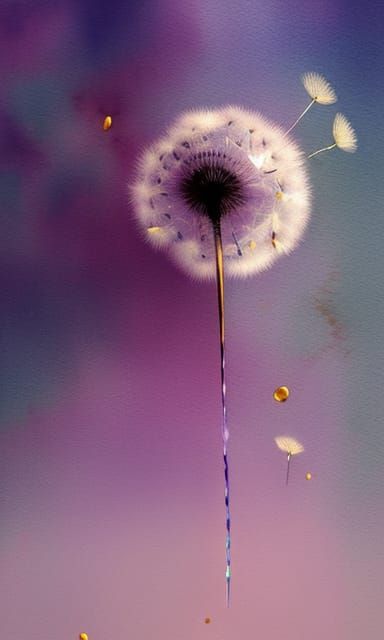 Dreamlike Portrait of Sleeping Figure Among Dandelions