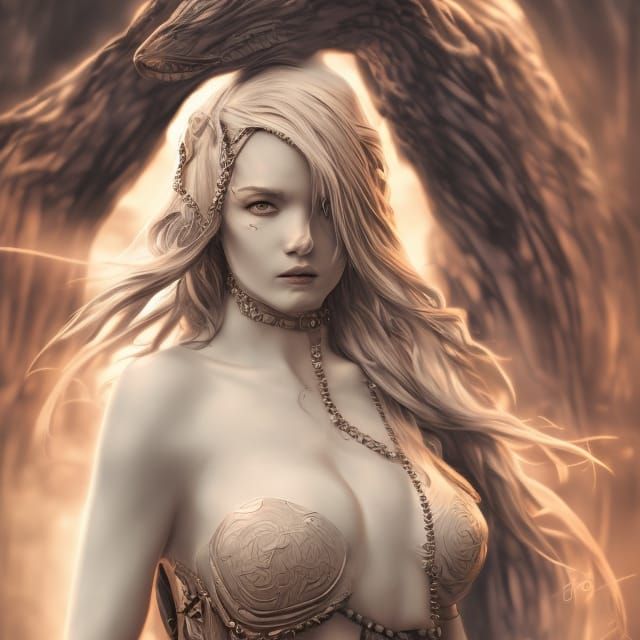 Anime Wolf Girl in Darkwood Forest: 8K Resolution