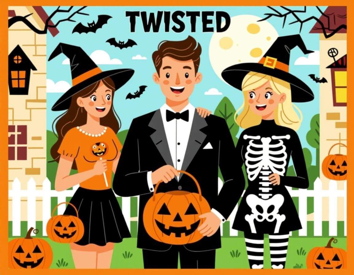 Twisted Trick-or-Treat Halloween Scene