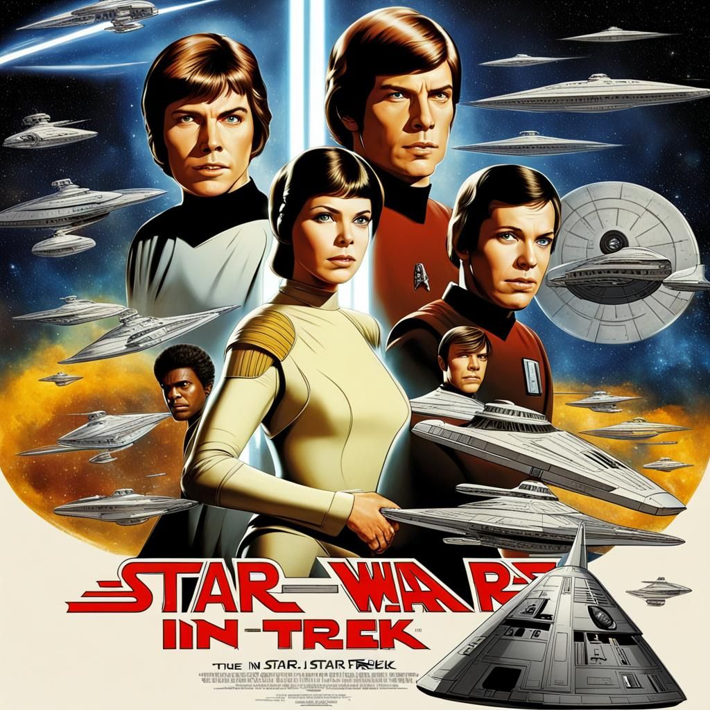 Star Wars in Star Trek Movie Poster