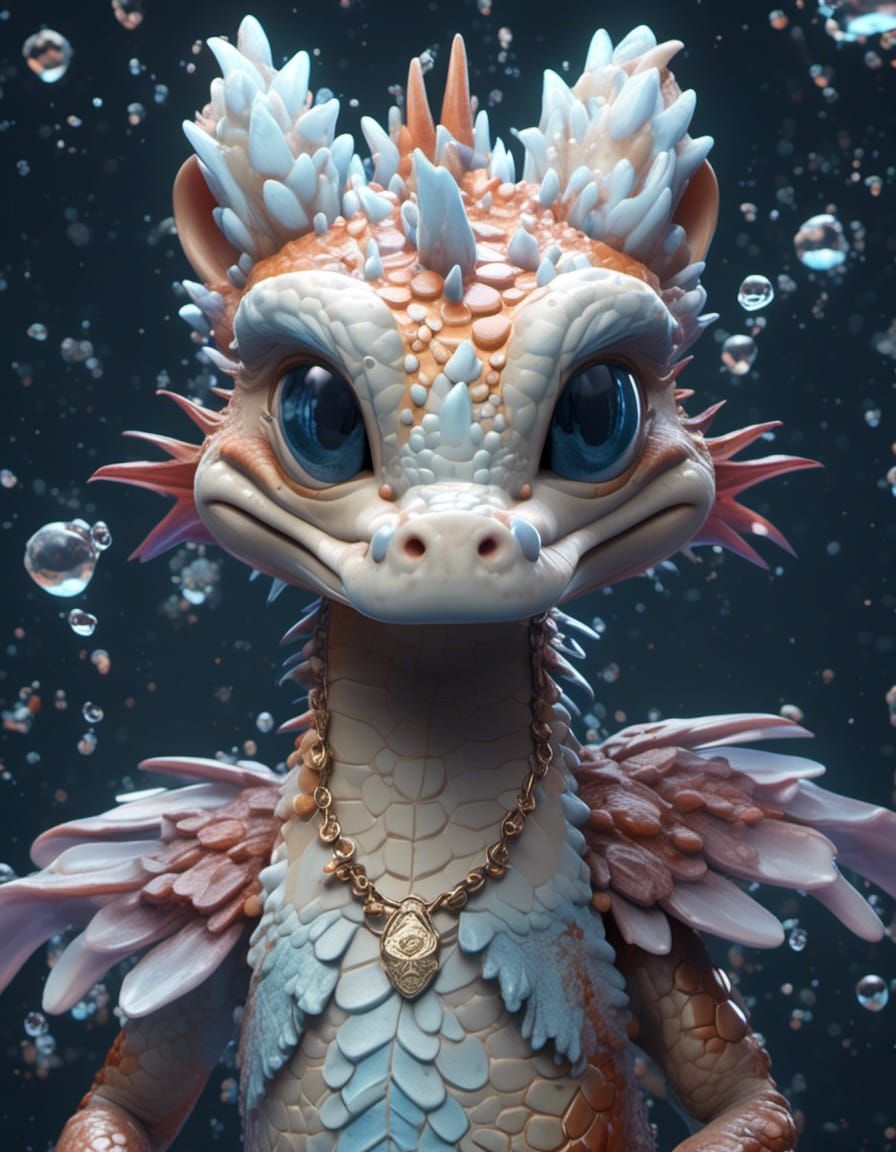 Icy Crocodile Sculpture: Detailed Digital Art