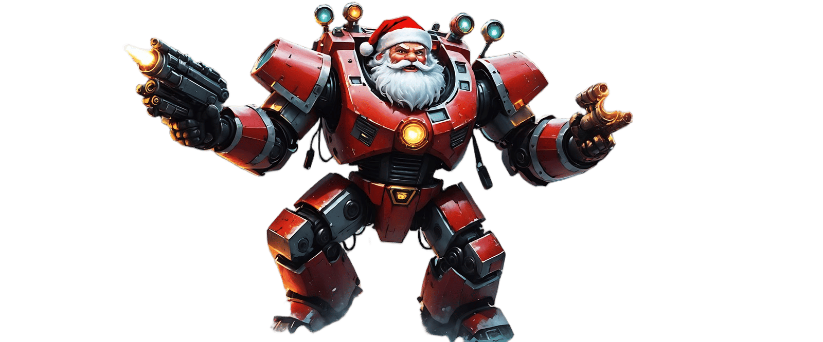 Evil Robot Santa Claus Destroys World in 4K