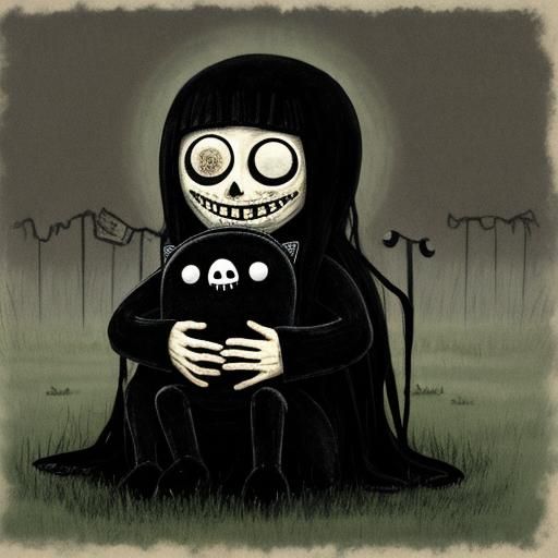 Creepy Huggy Wuggy Character Illustration