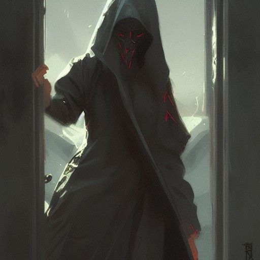 Sinister Cult Hacker in Painterly Style