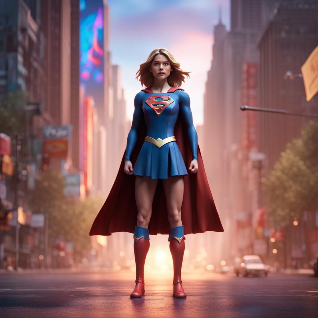 Supergirl: 3D Digital Art Concept