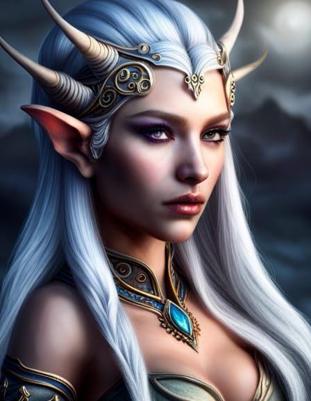 Hyperrealistic Elf Queen with Intricate Details
