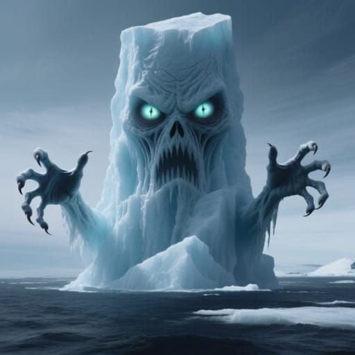 Sentient Iceberg Surfaces in Desolate Ocean