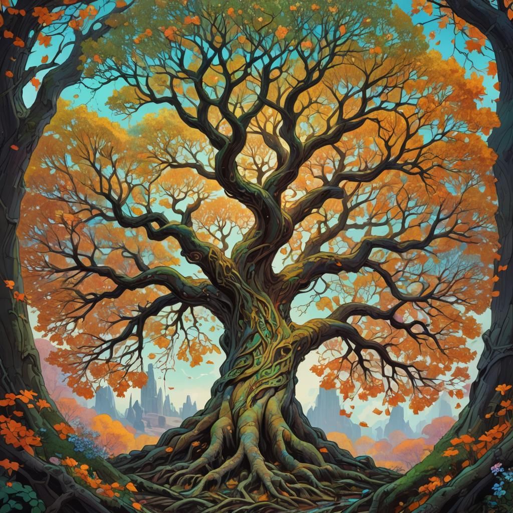 Tree of Life: Celtic Fantasy Art in Split-Screen