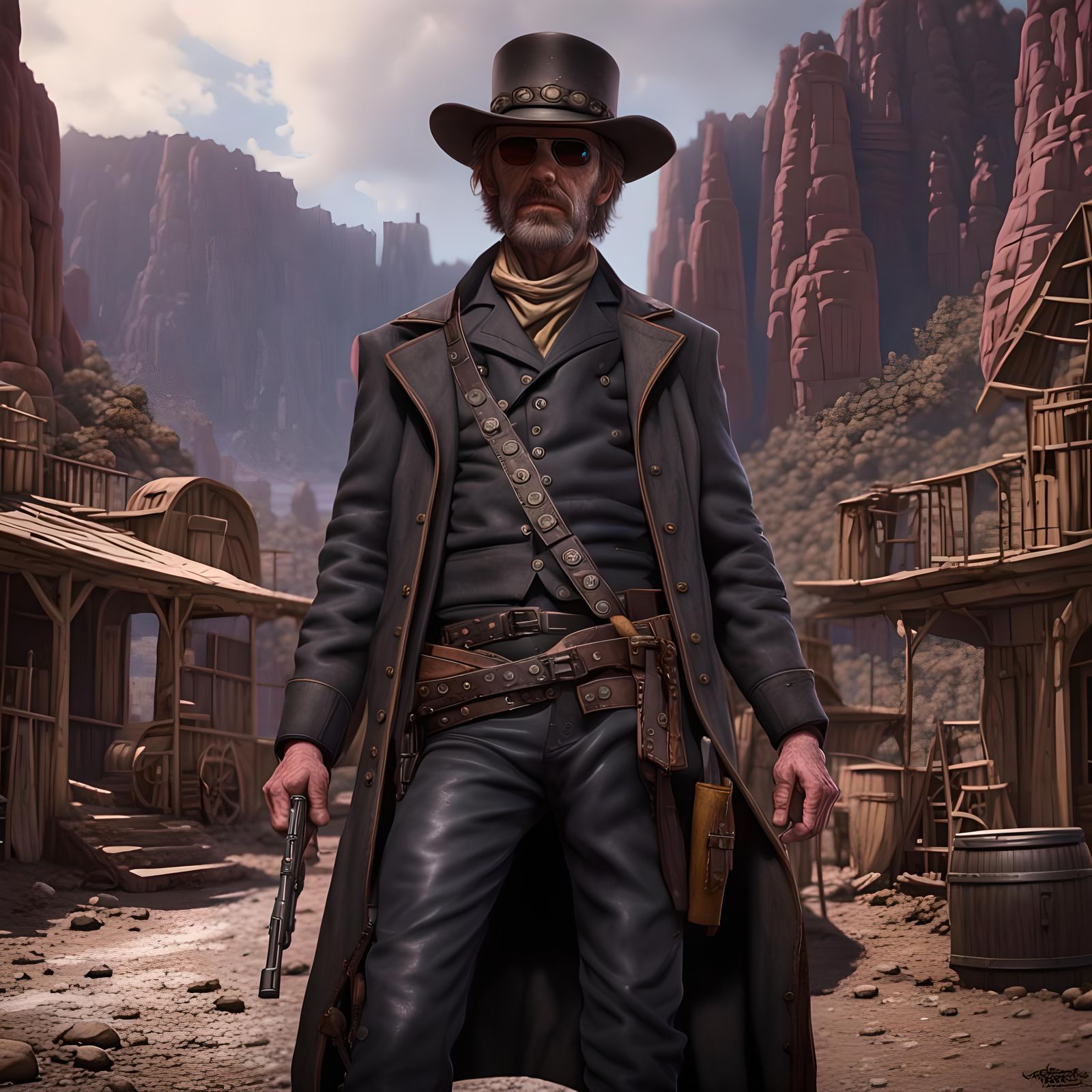 The Outlaw Ringo: A Detailed Matte Painting