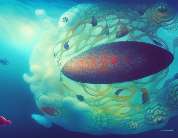 Mythical Turtle Submarine with Intricate Carvings