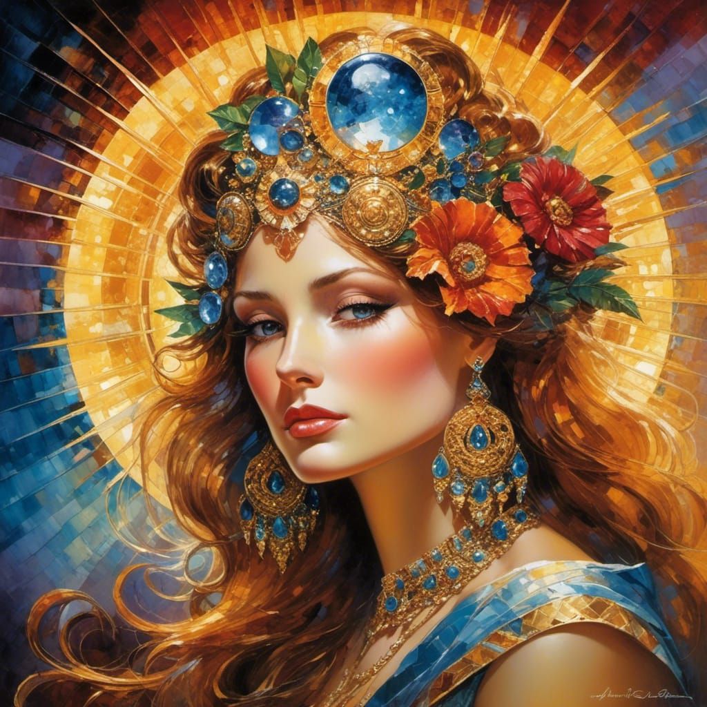 Sunlit Portrait in a Surreal Style