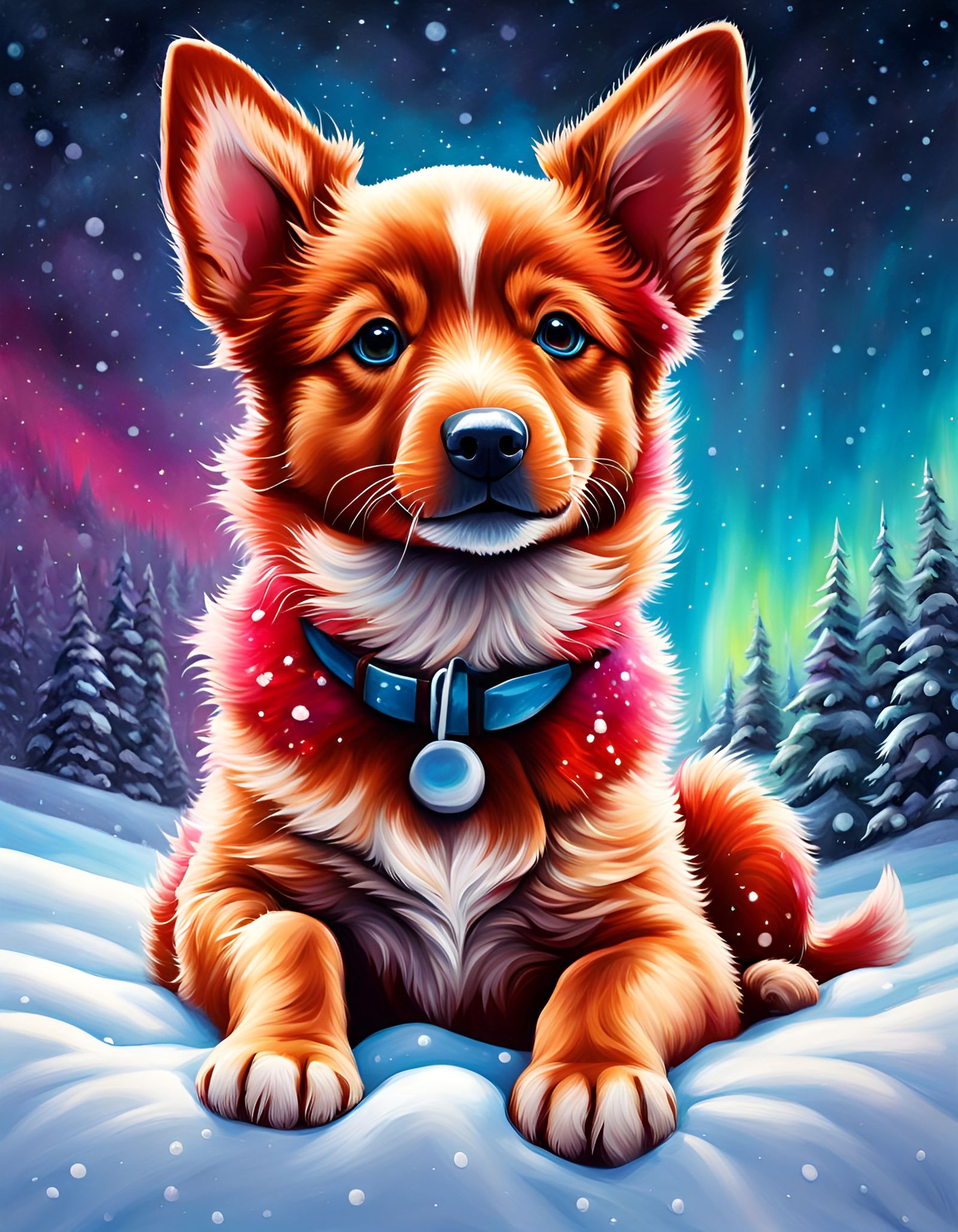 Puppy Portrait Red Heeler