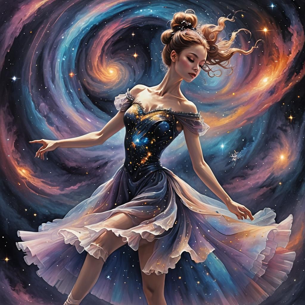 Cosmic Ballerina: A Nebula Dance