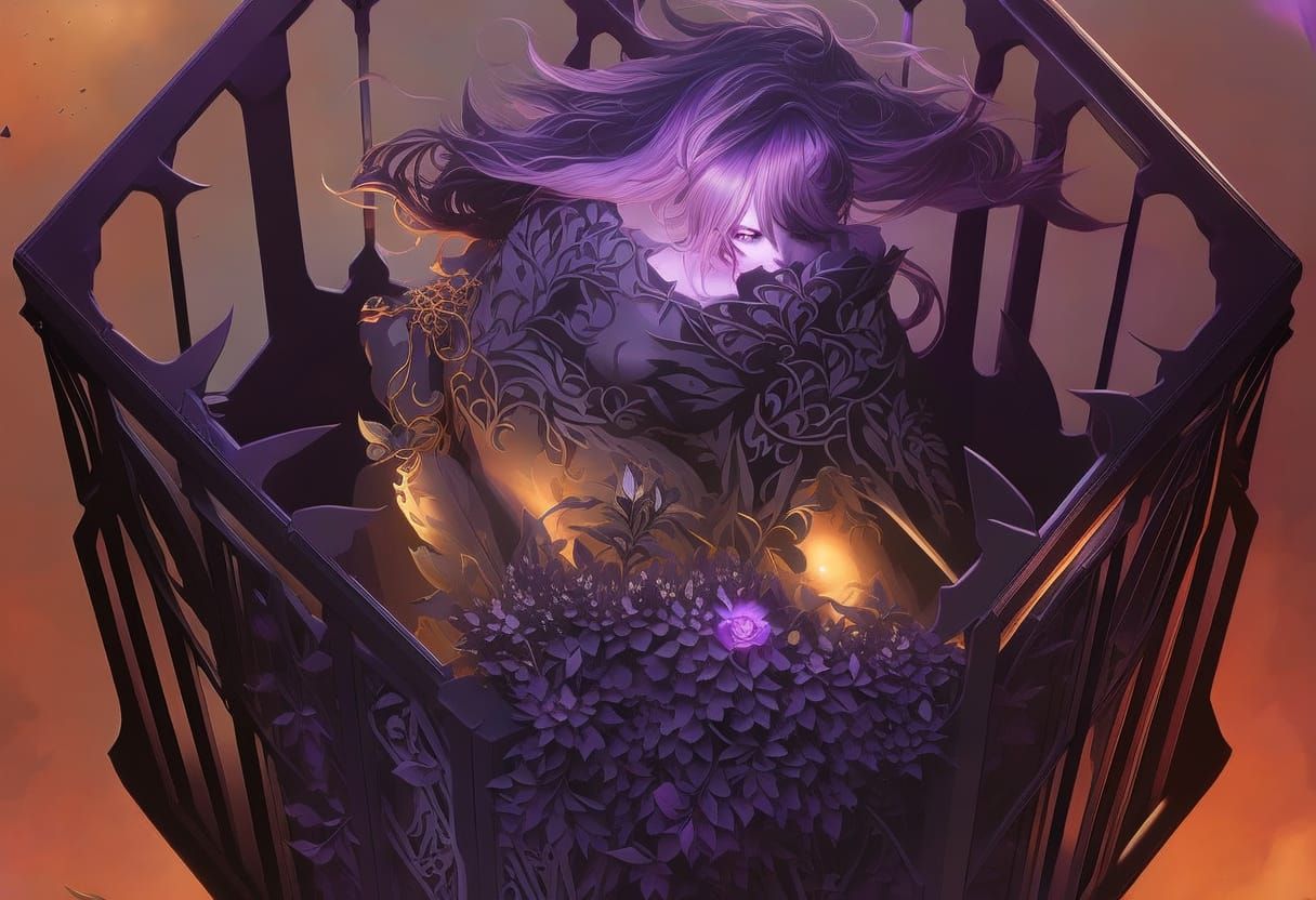 Imprisoned Fairy in Box: Fantasy Art