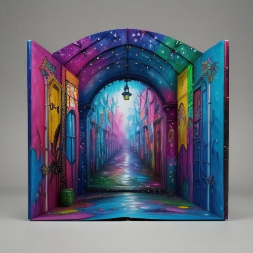 Magical Fantasy Pop-Up Book Art with Special Effects