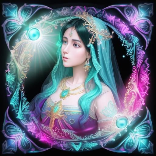 Holy Jesus, Virgin Mary with Gemstones and Gold