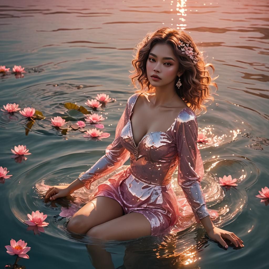 Dazzling Diamond Woman with Wavy Hairstyle