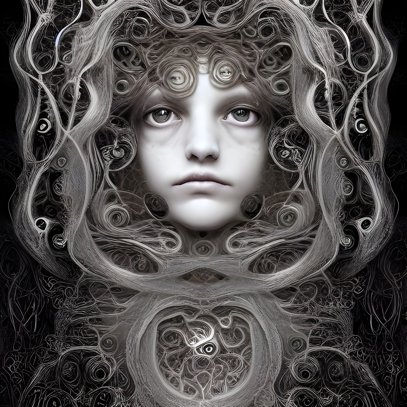 Salem Witch Editorial Portrait in Hyper-Detailed Fantasy Art