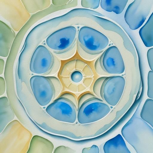 Diatom Macro Photograph in O'Keefe Style