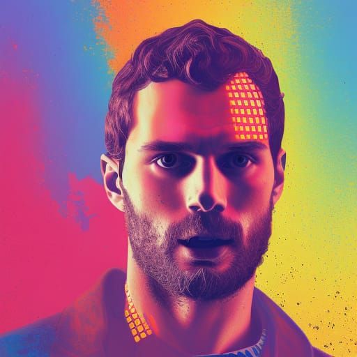 Hyper-Detailed Portrait of Two Men in Pop Art Style