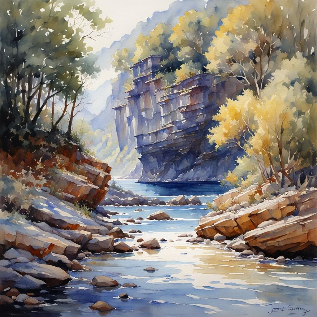Beautiful Watercolor Oil Painting