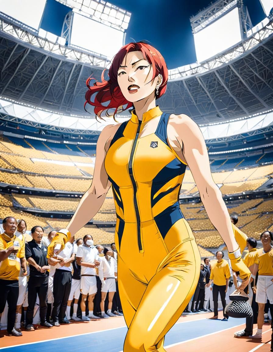 Chigusa Tomoe Portrait in Yellow Outfit at Tokyo Dome