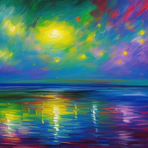 Chrome Porta Potty Floats in Colorful Void