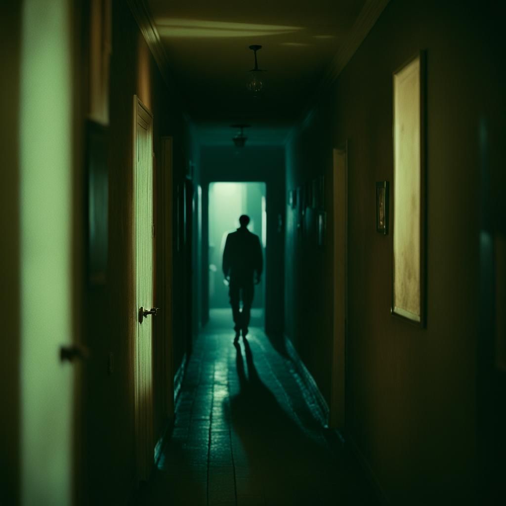 Mysterious Hallway Shrouded in an Eerie Glow