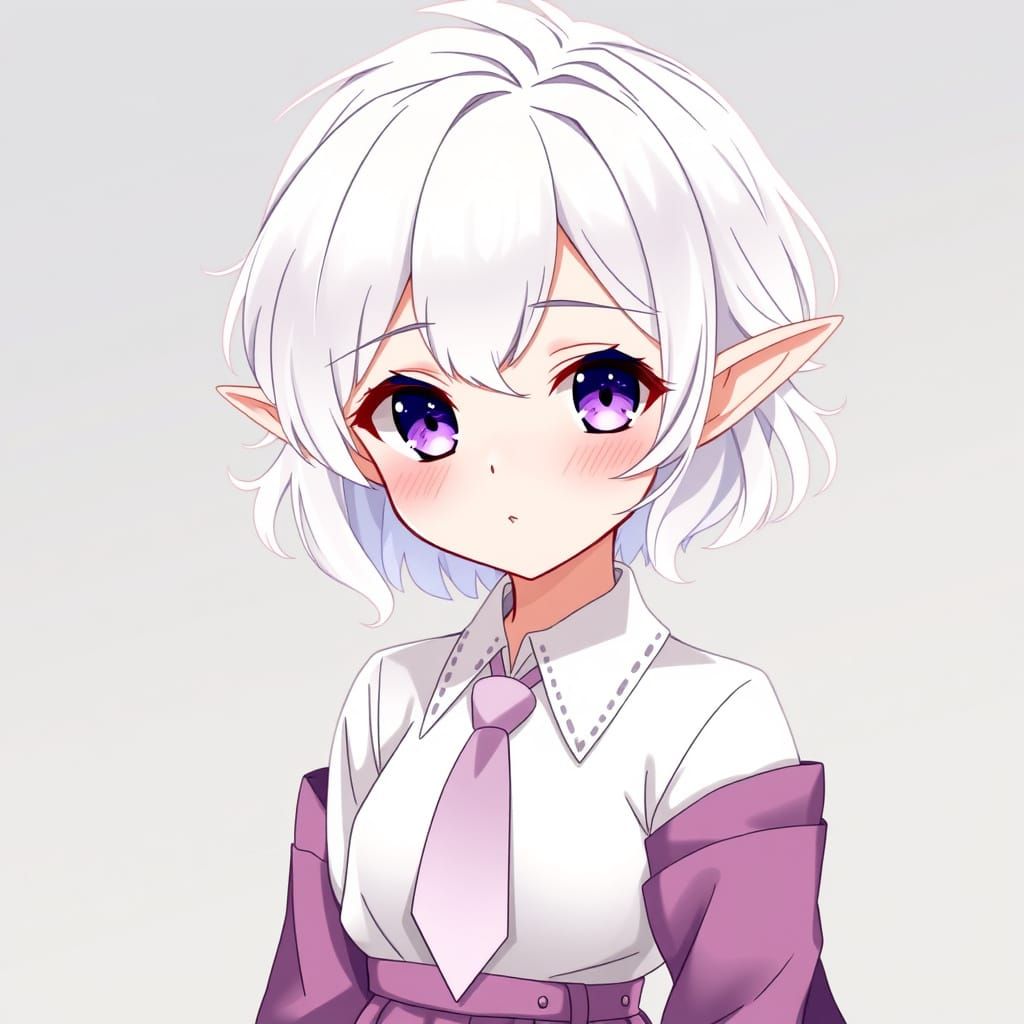 Kawaii Fairy Woman in Elegant Wizard Robe