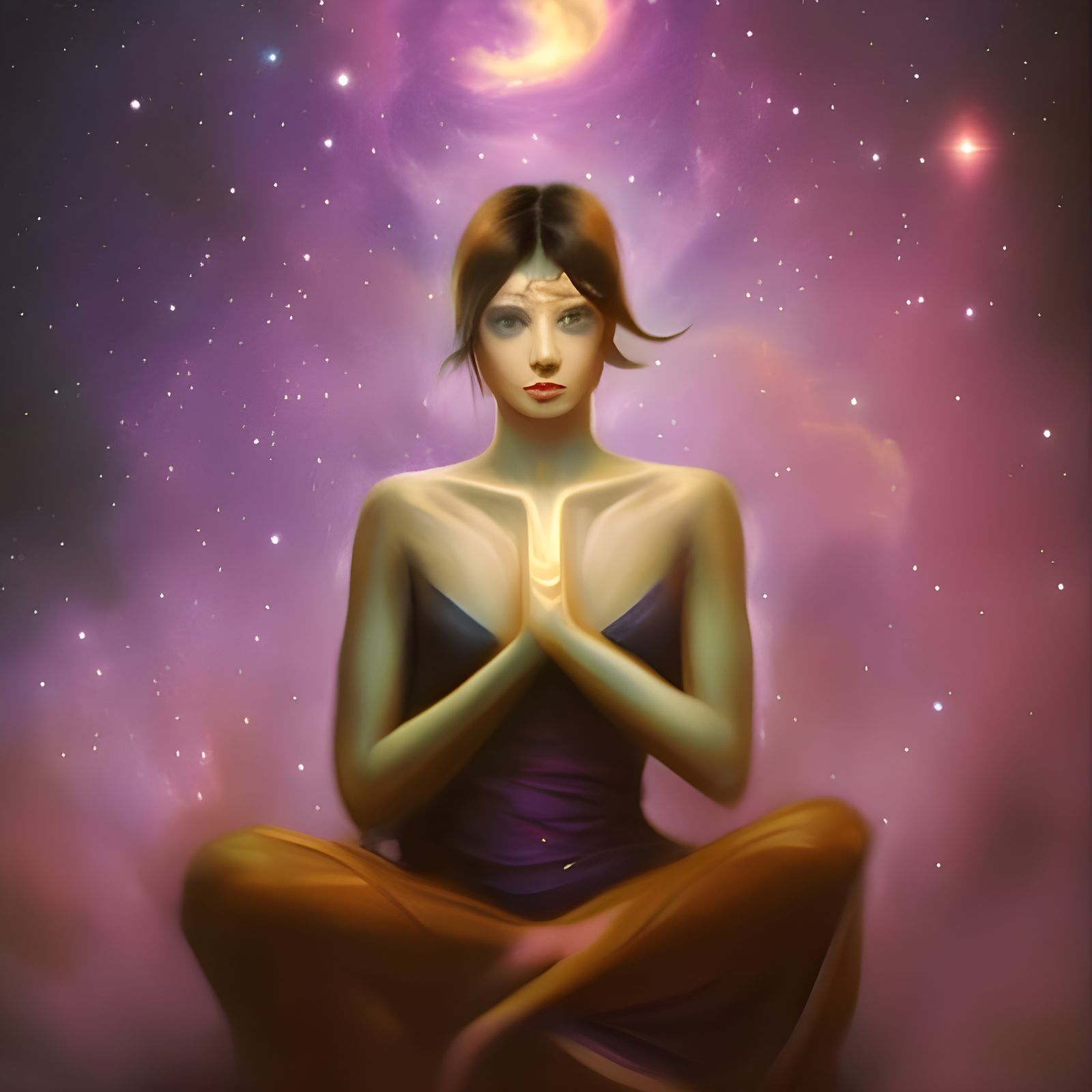 Cosmic Girl: Dark Fantasy Concept Art