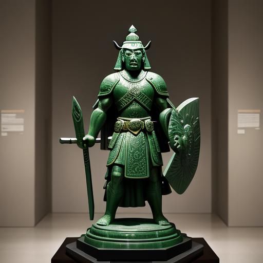 Museum Jade Sculpture of a Warrior