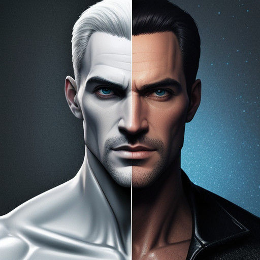 Surreal Portrait of a Mysterious Man in Photomash Style