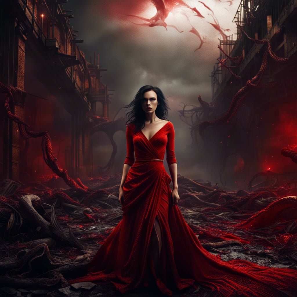 Apocalyptic Beauty in Matte Painting Style