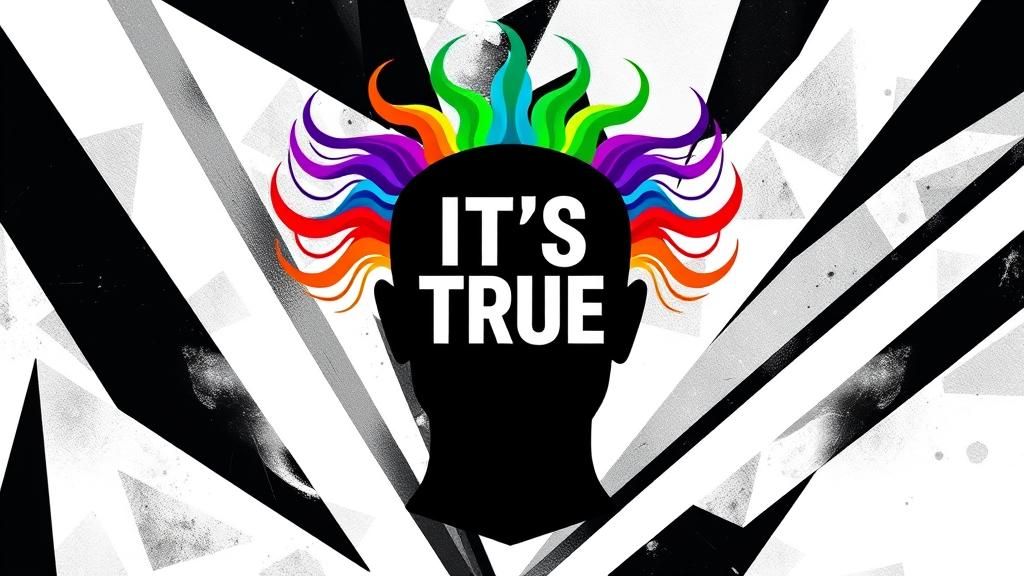 Striking Modern Art: 'IT'S TRUE' Silhouette