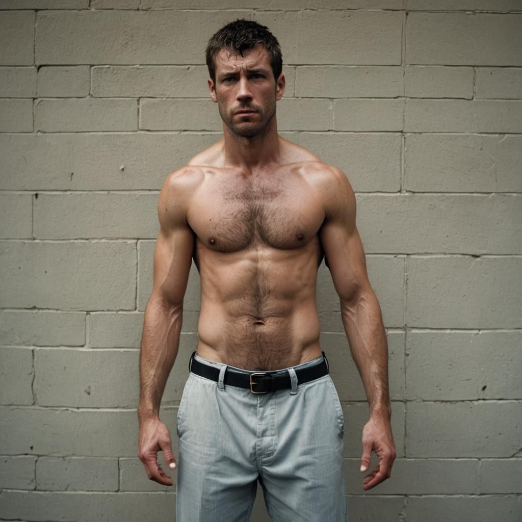 High-Contrast Prison Frisk in Documentary Style