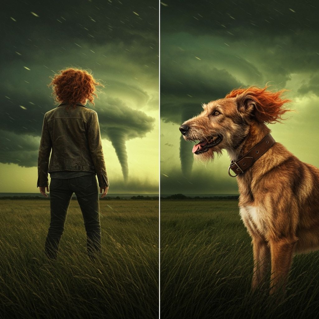 Stormchaser and Wolfhound Twin Souls in Dramatic Weather