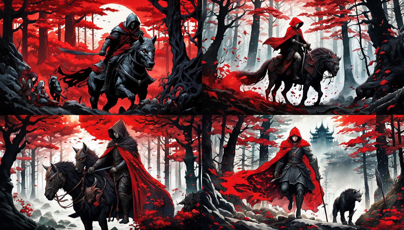 Dark Fantasy Movie Poster: Warrior and Beast