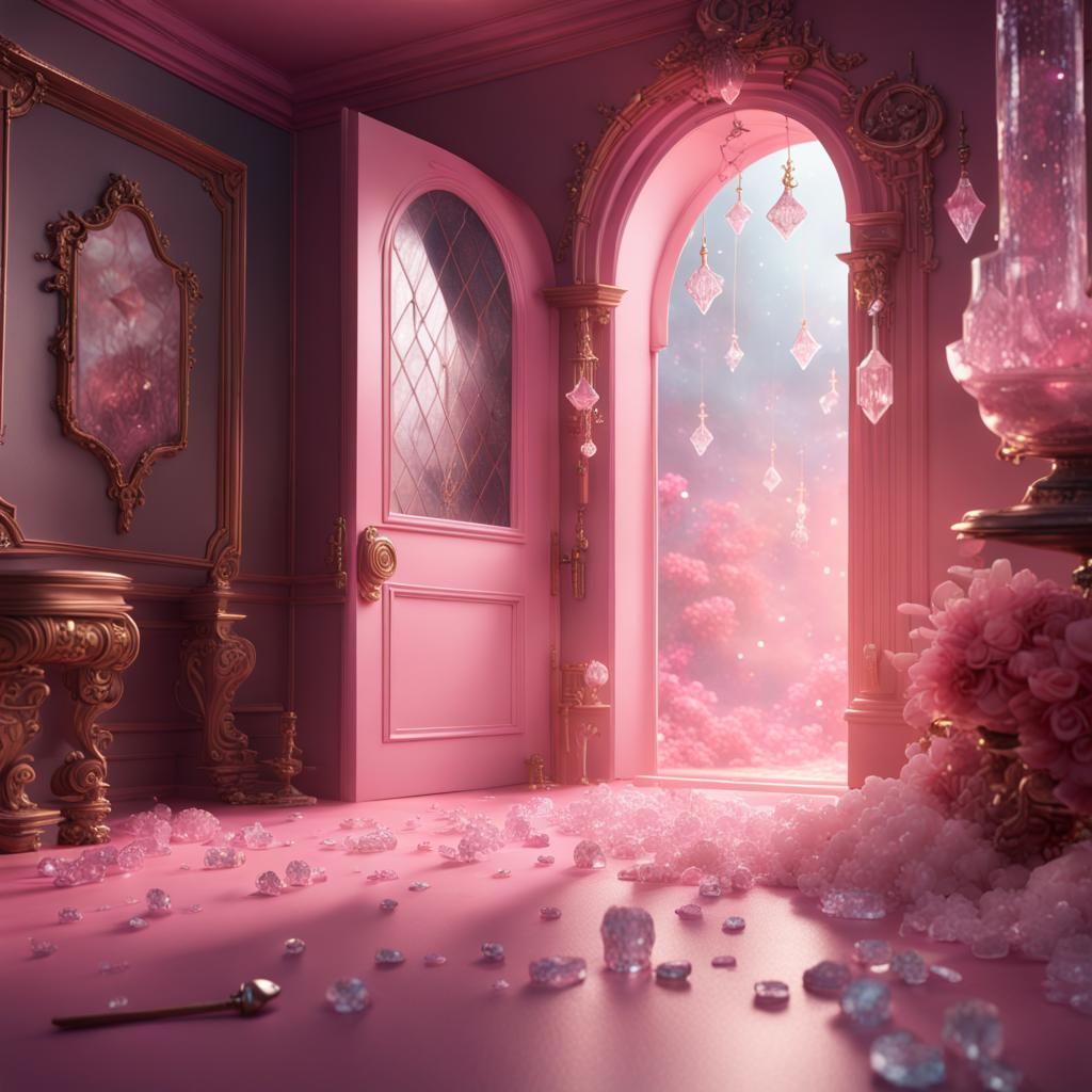 Fairy Hiding with Crystal in Detailed Fantasy Room