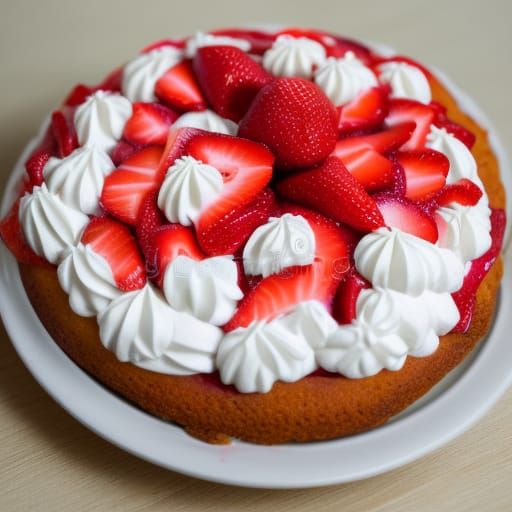 Delicious Strawberry Shortcake Stock Photo