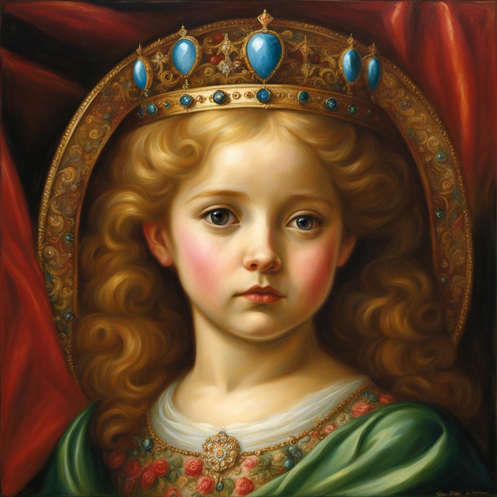 Princess Portrait in George Frederick Watts Style