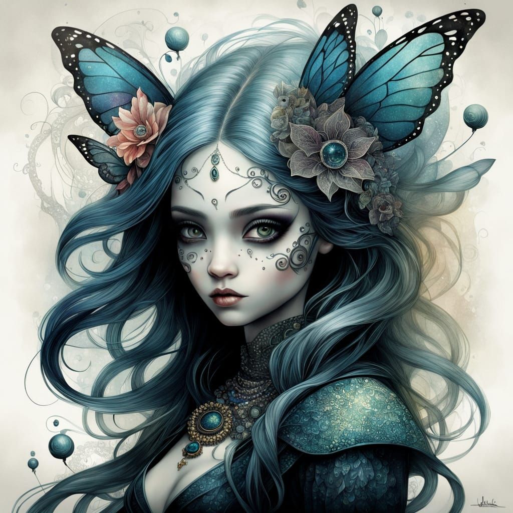 Elegant Fractal Art with Desaturated Pastel Colors