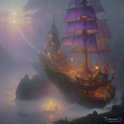Ethereal Pirate Treasure in Fantasy Style