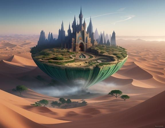 Fantasy Desert Portal to Fairytale Kingdom