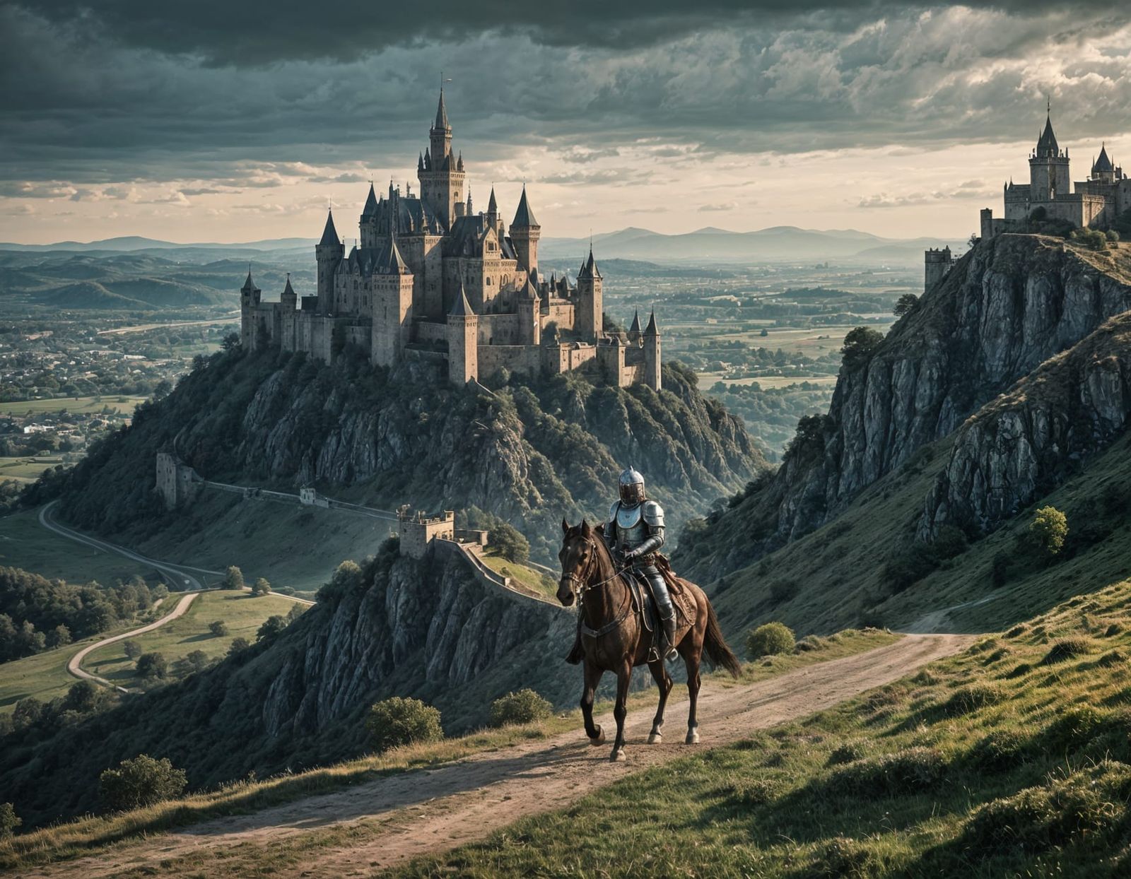 Knight Rides to Forbidding Castle: Baroque Style