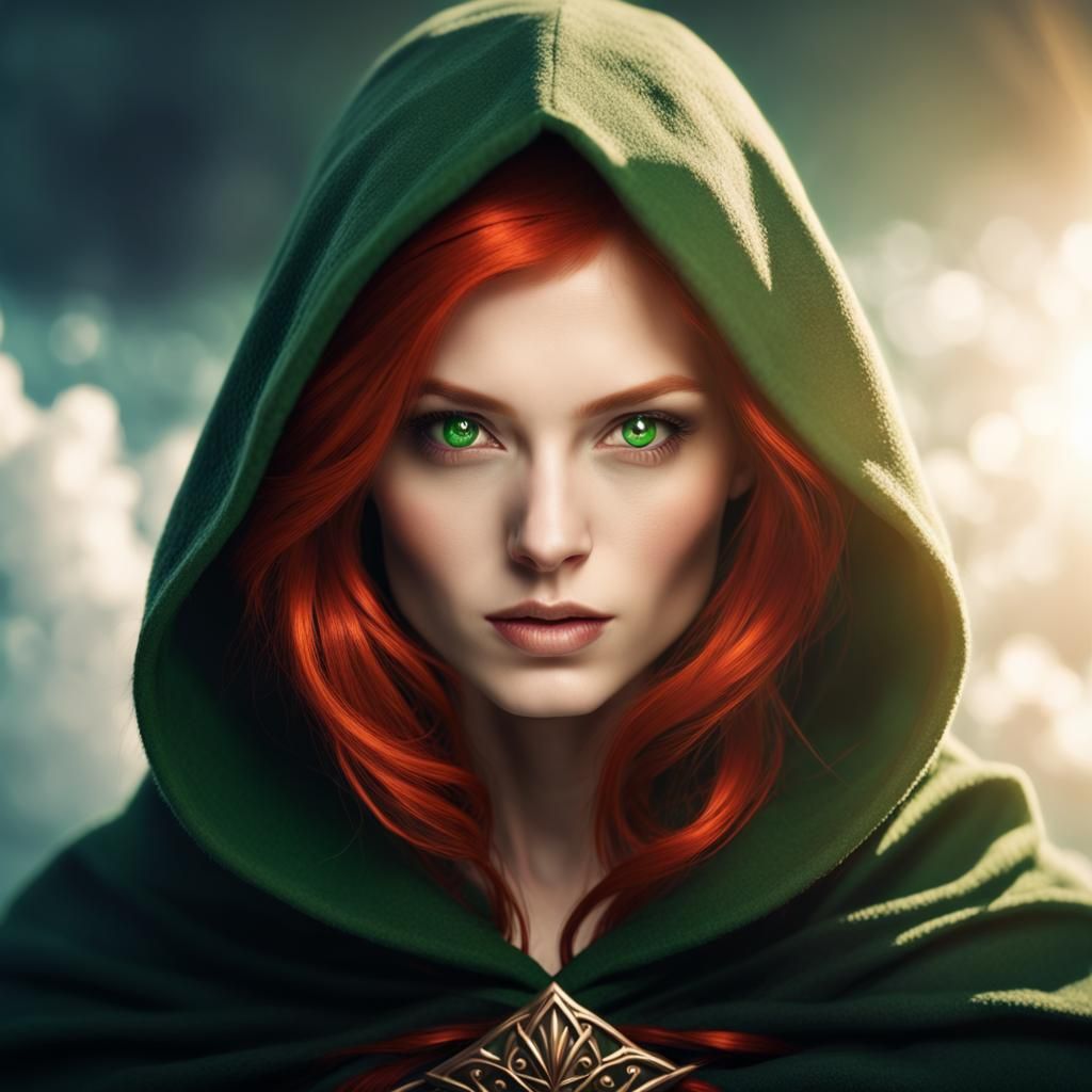 Mysterious Half-Elf Rogue in Divine Light