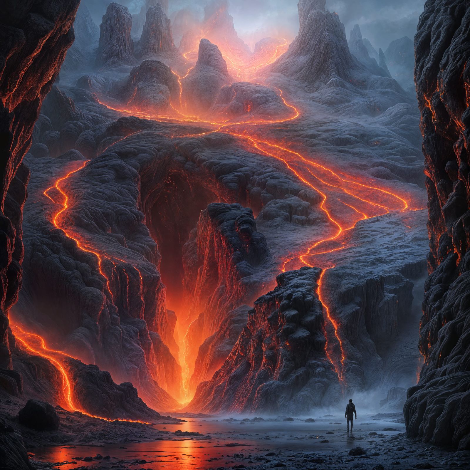 Imposing Underworld Portal in Dark Fantasy Style