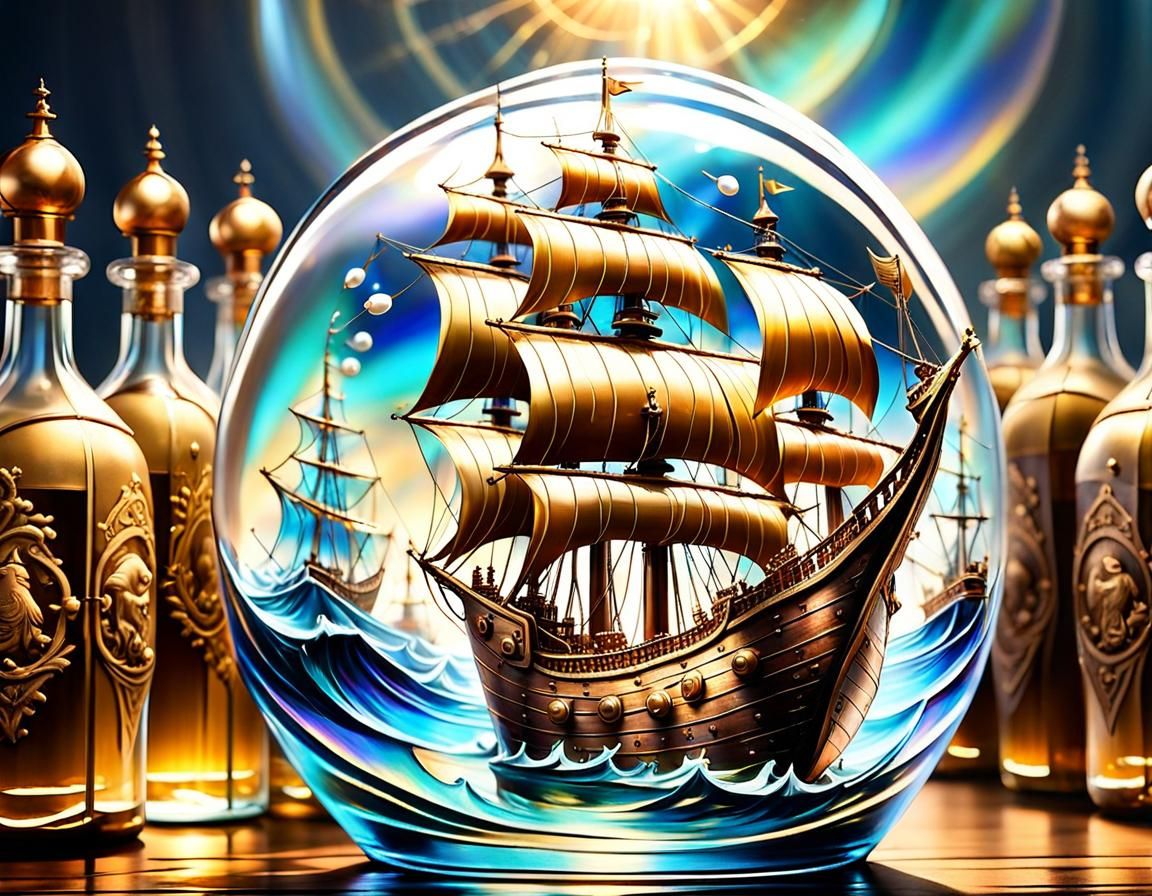 Medieval Army Emerges from Iridescent Bottle