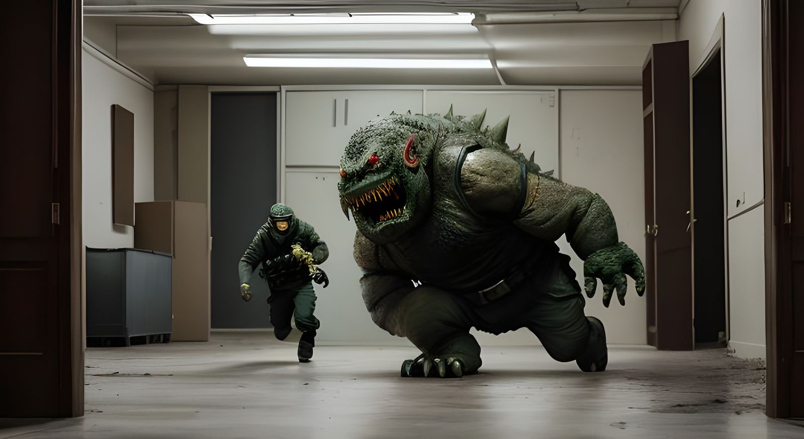 Terrified Soldiers Escape Backrooms Monster